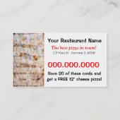 Pizza Coupon und Visitenkarte (Rückseite)