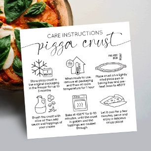 Pizza-Crust-Bäckerei-Pflegekarten für Minimalistis Quadratische Visitenkarte