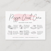 Pizza Crust Care Instruktionen Karte Pink Wasserfa (Vorderseite)