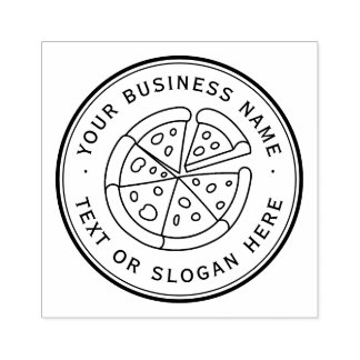 Pizza Custom Business Logo Gummistempel
