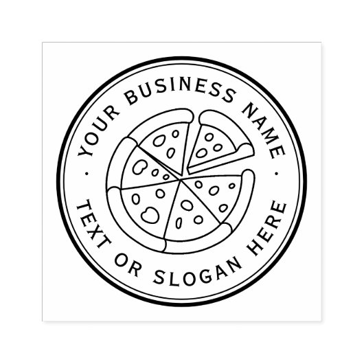 Pizza Custom Business Logo Gummistempel (Prägung)