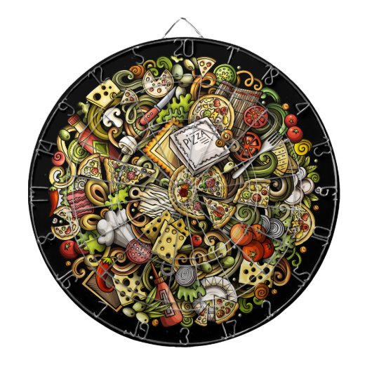 PIZZA Dartboard Dartscheibe (vorne)