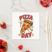 Pizza Day - Fun Pepperoni Pizza Slice Design Serviette (Beispiel)