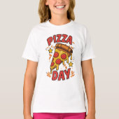 Pizza Day - Fun Pepperoni Pizza Slice Design T-Shirt (Vorderseite)