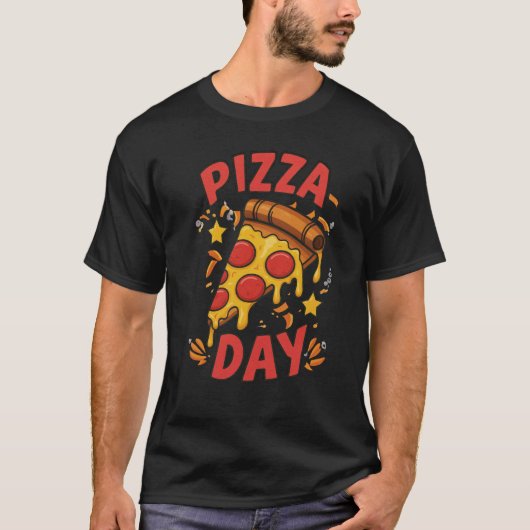 Pizza Day - Fun Pepperoni Pizza Slice Design T-Shirt (Vorderseite)