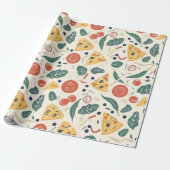Pizza Day Patternpapier | Fun Feinschmecker Geschenkpapier (Ungerollt)