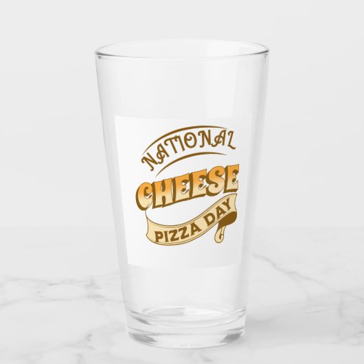 Pizza Day Sign Glass Glas (Vorderseite)