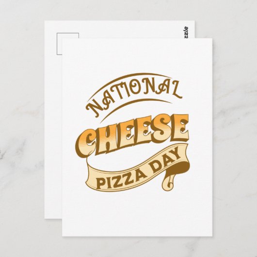 Pizza Day Sign Postcard Postkarte (Vorne/Hinten)