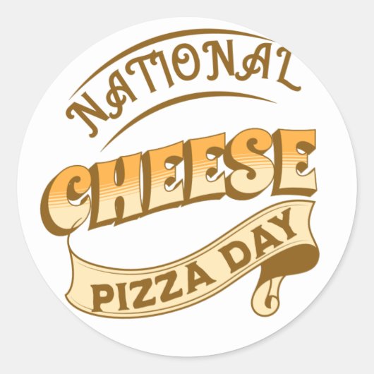 Pizza Day Sign Sticker (Vorderseite)