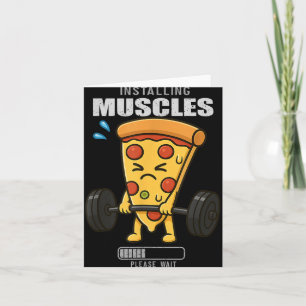 Pizza Deadlift Gym Rat installiert Muscle Lifting  Karte
