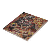 Pizza deathtrap abstrakte Kunst Fliese (Seite)