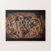 Pizza deathtrap abstrakte Kunst Puzzle (Horizontal)