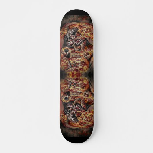 Pizza deathtrap abstrakte Kunst Skateboard (Vorne)