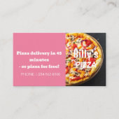 Pizza Delivery Discount Sale Angebot Visitenkarte (Vorderseite)