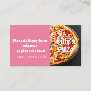 Pizza Delivery Discount Sale Angebot Visitenkarte