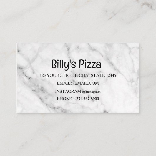 Pizza Delivery Discount Sale Angebot Visitenkarte (Rückseite)