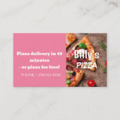 Pizza Delivery Discount Sale Angebot Visitenkarte (Vorderseite)