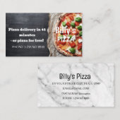 Pizza Delivery Discount Sale Angebot Visitenkarte (Vorne/Hinten)