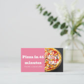 Pizza Delivery Discount Sale Angebot Visitenkarte (Stehend Vorderseite)