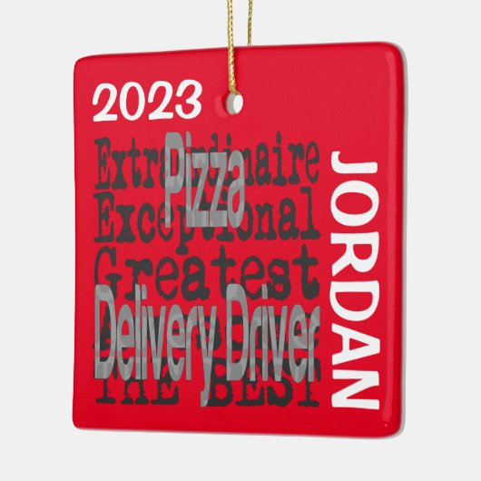 Pizza Delivery Driver Extraordinaire CUSTOM Keramikornament (Links)