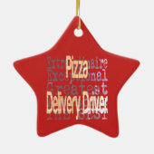 Pizza Delivery Driver Extraordinaire Keramik Ornament (Hinten)
