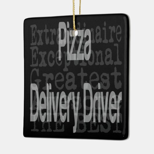 Pizza Delivery Driver Extraordinaire Keramikornament (Links)