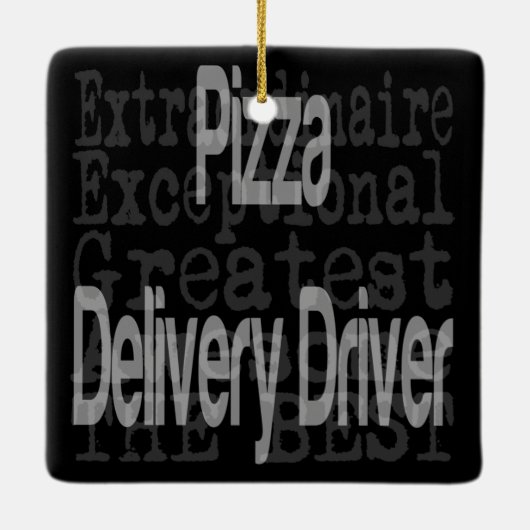 Pizza Delivery Driver Extraordinaire Keramikornament (Rückseite)