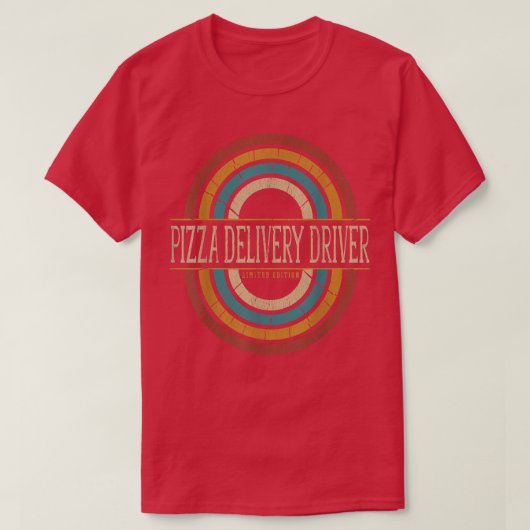 Pizza Delivery Driver Vintag Retro 15603142 T-Shirt (Design vorne)