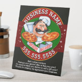 Pizza Delivery Pizzeria Business Anpassbar Sockelschild (In Situ)