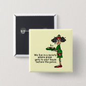 Pizza Delivery Spaß Button (Vorne & Hinten)