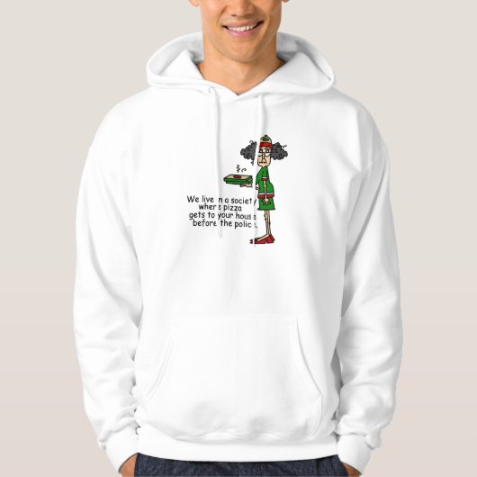 Pizza Delivery Spaß Hoodie (Vorderseite)