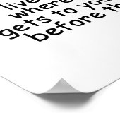 Pizza Delivery Spaß Poster (Ecke)