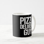Pizza Delivery Typ Italienischer Feinschmecker Pun Kaffeetasse (VorderseiteRechts)