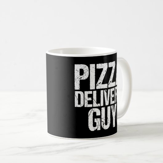 Pizza Delivery Typ Italienischer Feinschmecker Pun Kaffeetasse (VorderseiteRechts)
