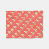 Pizza der Scheibe-O Fleecedecke (Vorderseite (Horizontal))