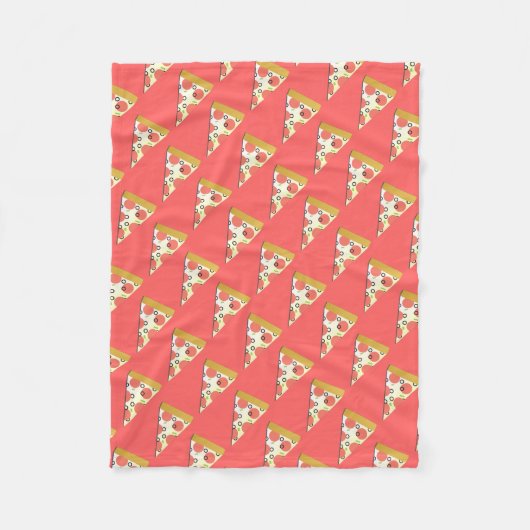 Pizza der Scheibe-O Fleecedecke (Vorderseite)