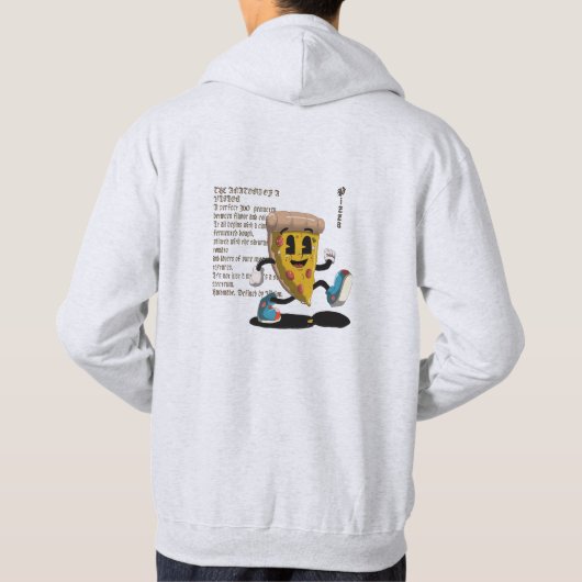 Pizza Design: Circular View  Hoodie (Rückseite)
