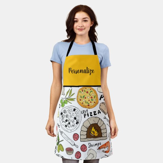 Pizza-Design-Schürze Schürze (Getragen)