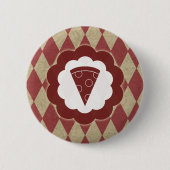 Pizza-Diamanten Button (Vorderseite)