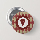 Pizza-Diamanten Button (Vorne & Hinten)