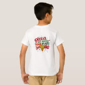 Pizza, die Ihr Herz zum Lächeln T - Shirt macht | (Schwarz voll)