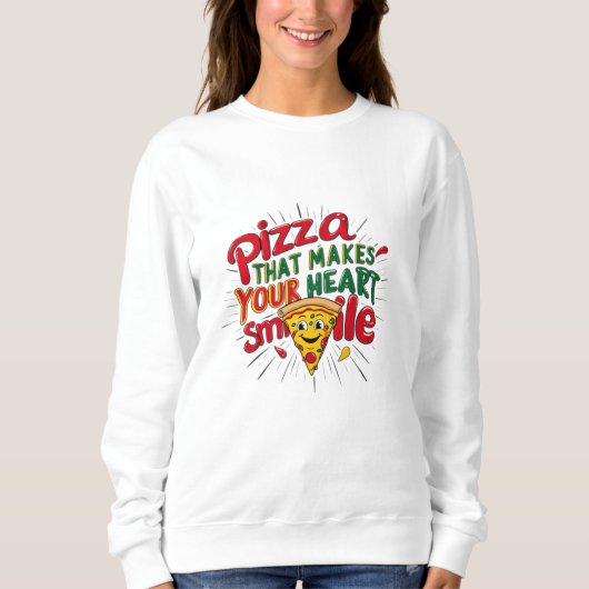 Pizza, die Ihr Herz zum Lächeln T - Shirt macht | (Vorderseite)