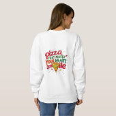 Pizza, die Ihr Herz zum Lächeln T - Shirt macht | (Schwarz voll)