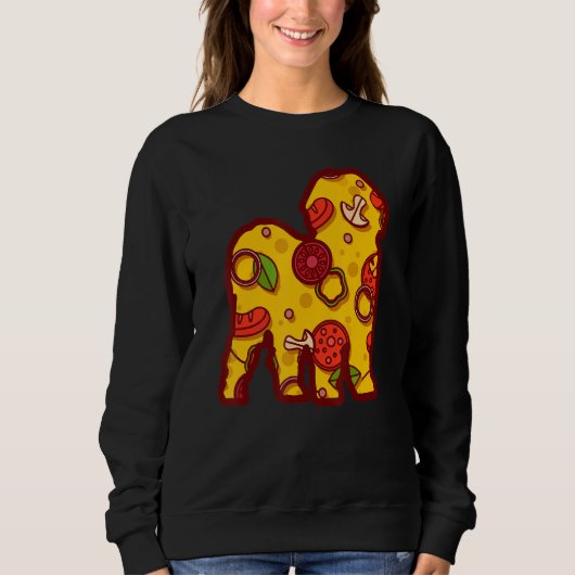 Pizza Dog Funny Pizza Shih Tzu Dog Sweatshirt (Vorderseite)