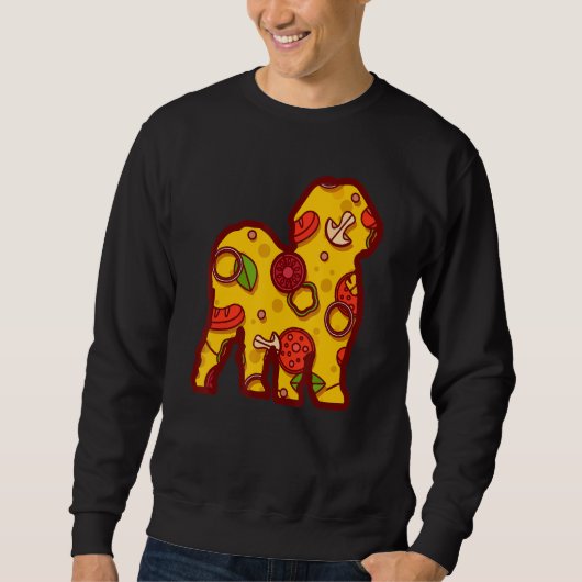 Pizza Dog Funny Pizza Shih Tzu Dog Sweatshirt (Vorderseite)