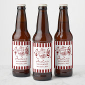 Pizza doodle special Delivery Baby Shower Bierflaschenetikett (Flaschen)