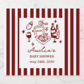 Pizza doodle special Delivery Baby Shower Bierflaschenetikett (Einzelnes Label)