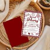 Pizza doodle special Delivery Baby Shower  Einladung