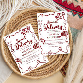 Pizza doodle special Delivery Baby Shower  Einladung