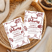 Pizza doodle special Delivery Baby Shower  Einladung